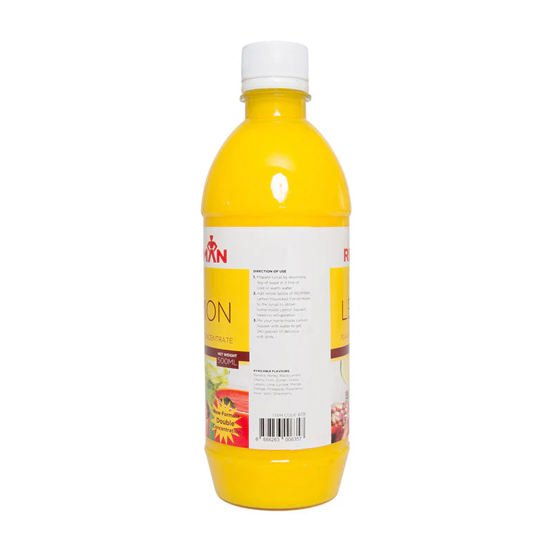 LEMON FLAVOURED CONCENTRATE 500ML (#619) - Image 3